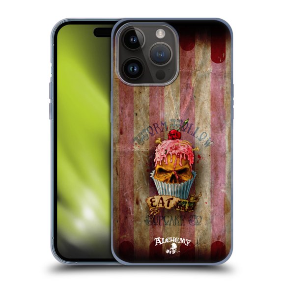 Head Case Designs Officially Licensed Alchemy Gothic Skull Eat Me Cupcake Soft Gel Case Compatible with Apple iPhone 15 Pro Max