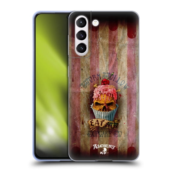 Head Case Designs Officially Licensed Alchemy Gothic Skull Eat Me Cupcake Soft Gel Case Compatible with Samsung Galaxy S21 5G