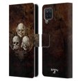 thumbnail image 1 of Head Case Designs Officially Licensed Alchemy Gothic Skull No Evil Three Skull Leather Book Wallet Case Cover Compatible with Samsung Galaxy A12 (2020), 1 of 6