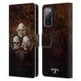 thumbnail image 1 of Head Case Designs Officially Licensed Alchemy Gothic Skull No Evil Three Skull Leather Book Wallet Case Cover Compatible with Samsung Galaxy S20 FE / 5G, 1 of 6