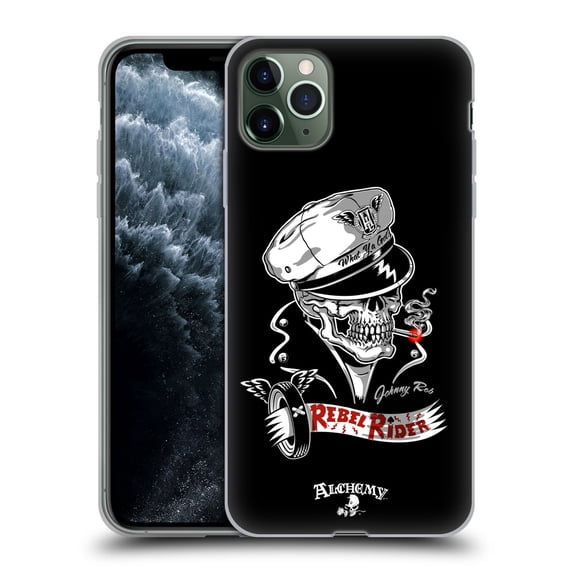 Head Case Designs Officially Licensed Alchemy Gothic Skull Rebel Rider Soft Gel Case Compatible with Apple iPhone 11 Pro Max