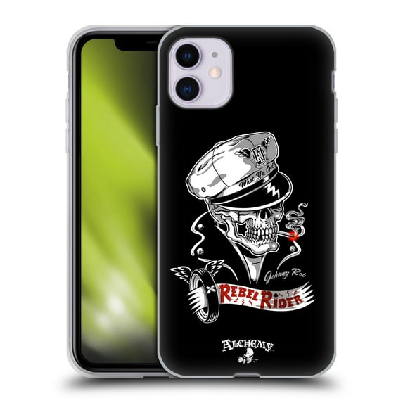 Head Case Designs Officially Licensed Alchemy Gothic Skull Rebel Rider Soft Gel Case Compatible with Apple iPhone 11