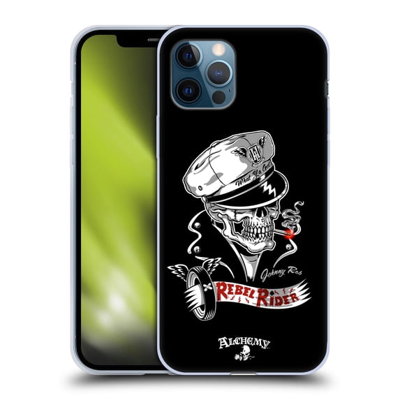 Head Case Designs Officially Licensed Alchemy Gothic Skull Rebel Rider Soft Gel Case Compatible with Apple iPhone 12 / iPhone 12 Pro
