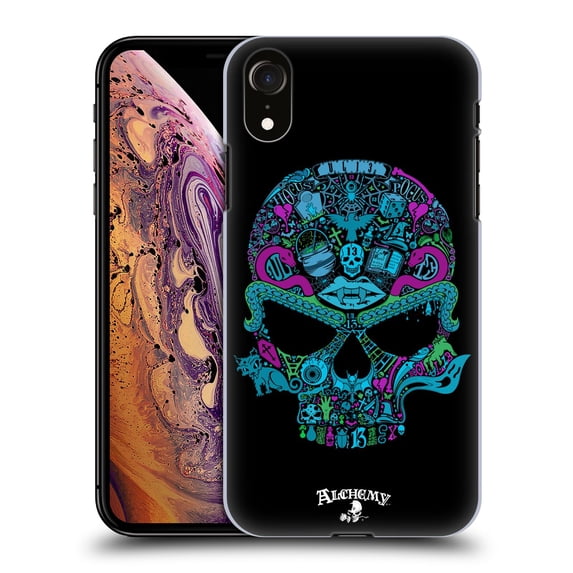 Head Case Designs Officially Licensed Alchemy Gothic Skull Toil N Trouble Hard Back Case Compatible with Apple iPhone XR