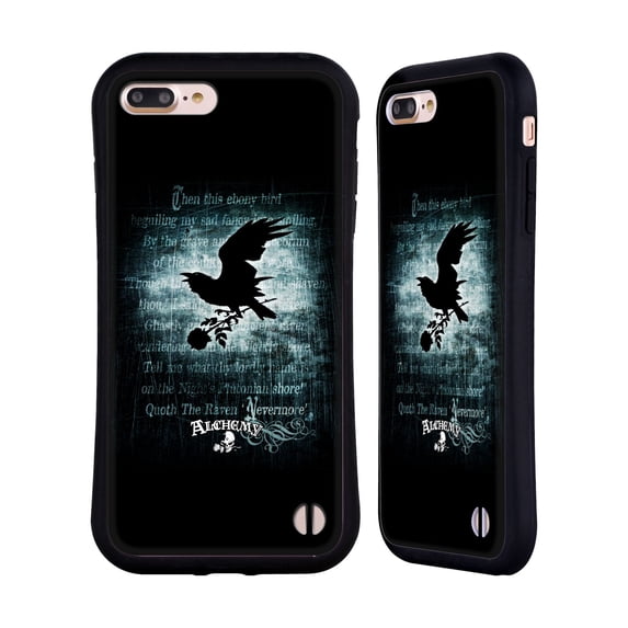Head Case Designs Officially Licensed Alchemy Gothic Wing Nevermore Hybrid Case Compatible with Apple iPhone 7 Plus / iPhone 8 Plus