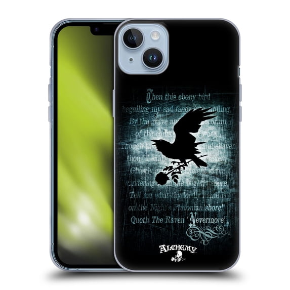Head Case Designs Officially Licensed Alchemy Gothic Wing Nevermore Soft Gel Case Compatible with Apple iPhone 14 Plus
