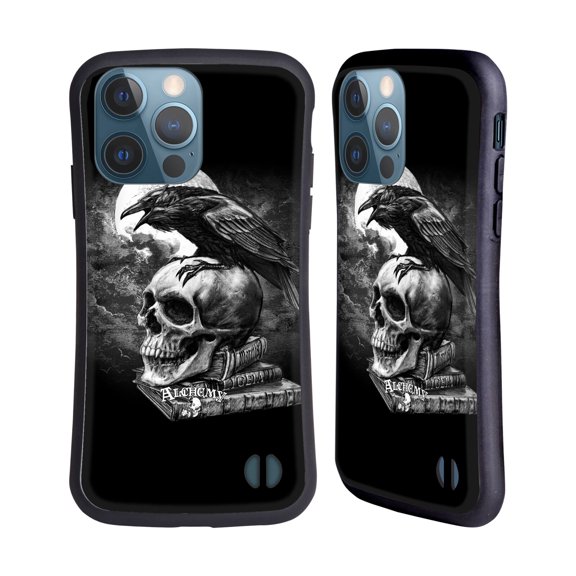 Head Case Designs Officially Licensed Alchemy Gothic Wing Poe's Raven Hybrid Case Compatible with Apple iPhone 13 Pro