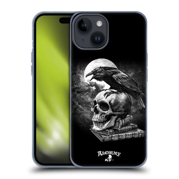 Head Case Designs Officially Licensed Alchemy Gothic Wing Poe's Raven Soft Gel Case Compatible with Apple iPhone 15