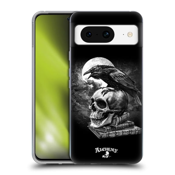 Head Case Designs Officially Licensed Alchemy Gothic Wing Poe's Raven Soft Gel Case Compatible with Google Pixel 8