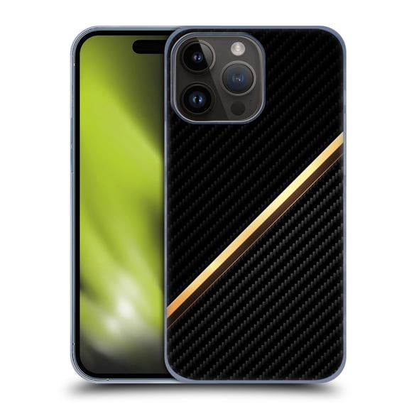 Head Case Designs Officially Licensed Alyn Spiller Carbon Fiber Gold Hard Back Case Compatible with Apple iPhone 15 Pro Max