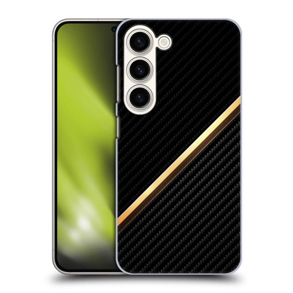 Head Case Designs Officially Licensed Alyn Spiller Carbon Fiber Gold Hard Back Case Compatible with Samsung Galaxy S23 5G