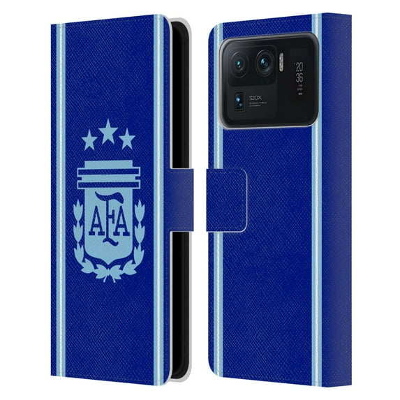 Head Case Designs Officially Licensed Argentina National Football Team 2024/25 Crest Kit Away Leather Wallet Case Compatible with Xiaomi Mi 11 Ultra