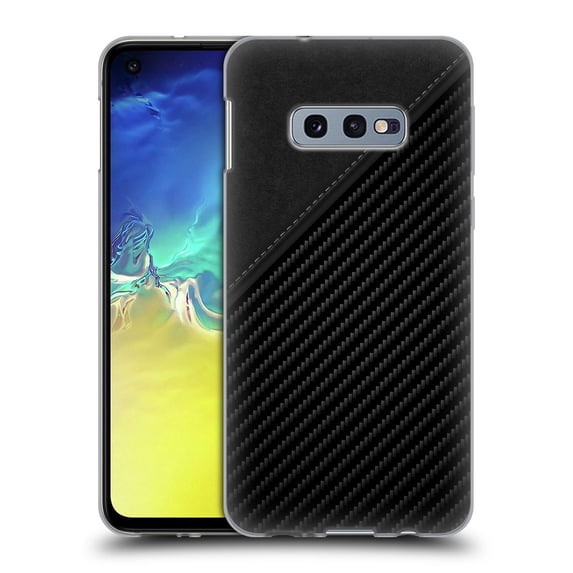 Head Case Designs Officially Licensed Alyn Spiller Carbon Fiber Leather Soft Gel Case Compatible with Samsung Galaxy S10e