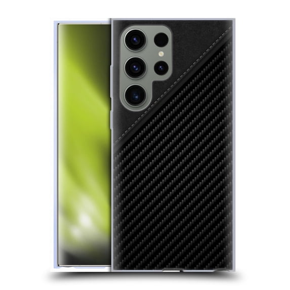 Head Case Designs Officially Licensed Alyn Spiller Carbon Fiber Leather Soft Gel Case Compatible with Samsung Galaxy S23 Ultra 5G