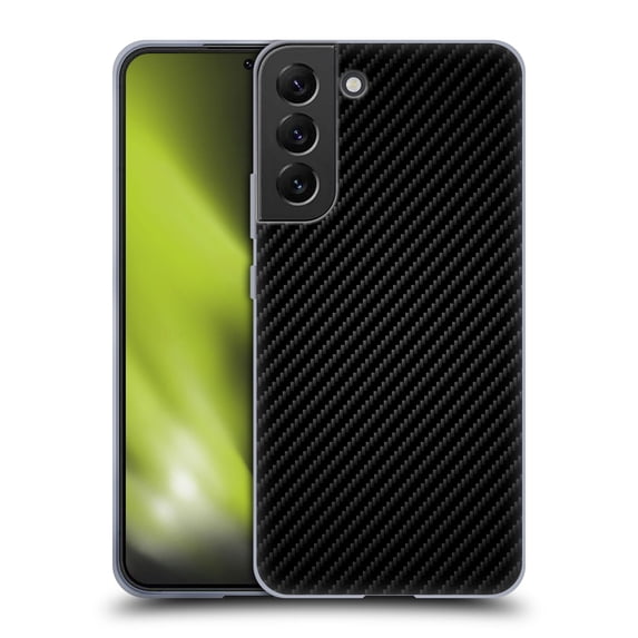 Head Case Designs Officially Licensed Alyn Spiller Carbon Fiber Plain Soft Gel Case Compatible with Samsung Galaxy S22+ 5G