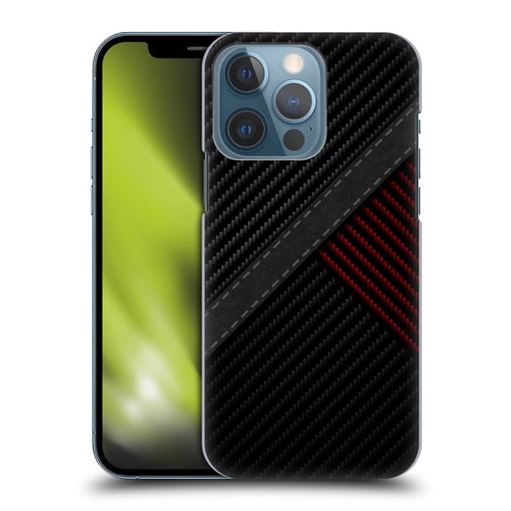 Head Case Designs Officially Licensed Alyn Spiller Carbon Fiber Stitch Hard Back Case Compatible with Apple iPhone 13 Pro