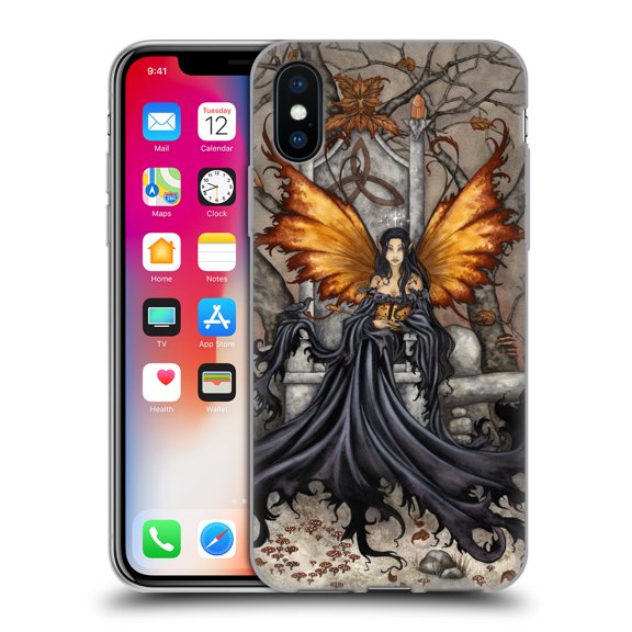 Head Case Designs Officially Licensed Amy Brown Folklore Queen Mab Soft Gel Case Compatible with Apple iPhone X / iPhone XS