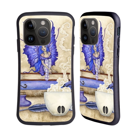 Head Case Designs Officially Licensed Amy Brown Lovely Fairies Blue Pixie Hybrid Case Compatible with Apple iPhone 15 Pro