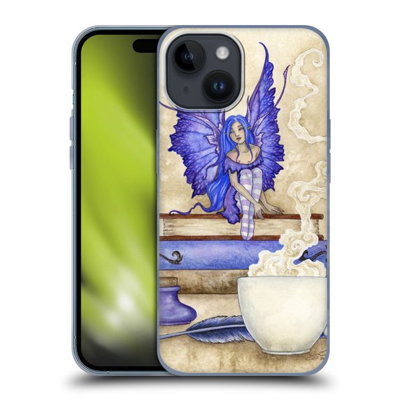 Head Case Designs Officially Licensed Amy Brown Lovely Fairies Blue Pixie Soft Gel Case Compatible with Apple iPhone 15