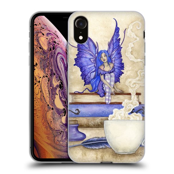 Head Case Designs Officially Licensed Amy Brown Lovely Fairies Blue Pixie Soft Gel Case Compatible with Apple iPhone XR
