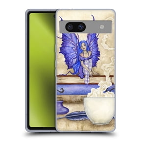 Head Case Designs Officially Licensed Amy Brown Lovely Fairies Blue Pixie Soft Gel Case Compatible with Google Pixel 7a