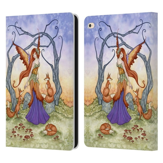 Head Case Designs Officially Licensed Amy Brown Lovely Fairies Foxy Fairy Leather Book Wallet Case Cover Compatible with Apple iPad Air 2 (2014)
