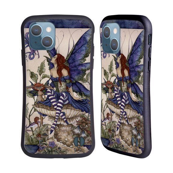 Head Case Designs Officially Licensed Amy Brown Pixies Bottom Of The Garden Hybrid Case Compatible with Apple iPhone 13