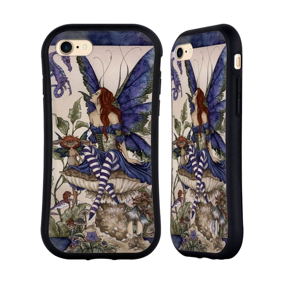 Head Case Designs Officially Licensed Amy Brown Pixies Bottom Of The Garden Hybrid Case Compatible with Apple iPhone 7 / 8 / SE 2020 & 2022