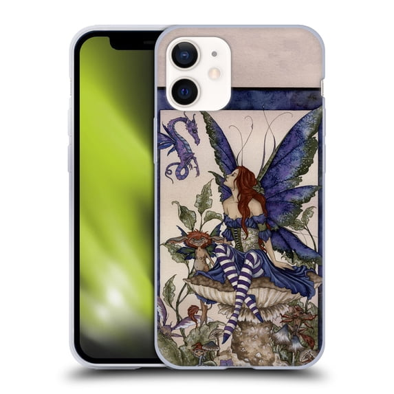 Head Case Designs Officially Licensed Amy Brown Pixies Bottom Of The Garden Soft Gel Case Compatible with Apple iPhone 12 Mini