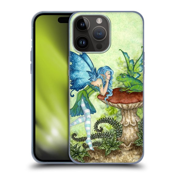 Head Case Designs Officially Licensed Amy Brown Pixies Frog Gossip Soft Gel Case Compatible with Apple iPhone 15 Pro Max