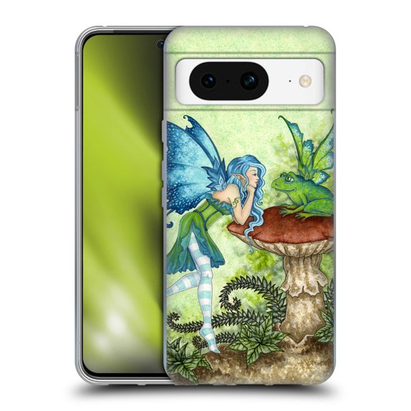 Head Case Designs Officially Licensed Amy Brown Pixies Frog Gossip Soft Gel Case Compatible with Google Pixel 8