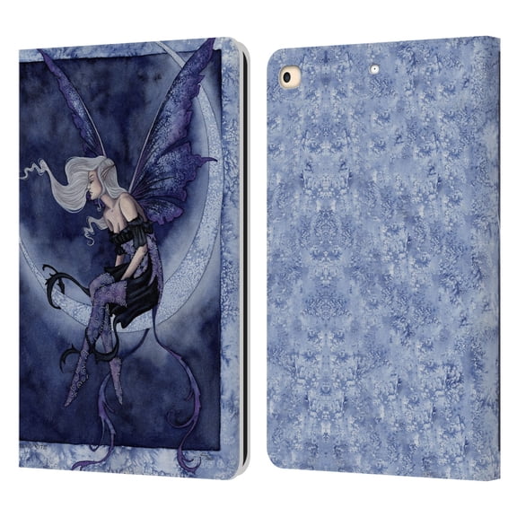 Head Case Designs Officially Licensed Amy Brown Pixies Moonsprite Leather Book Wallet Case Cover Compatible with Apple iPad 9.7 2017 / iPad 9.7 2018