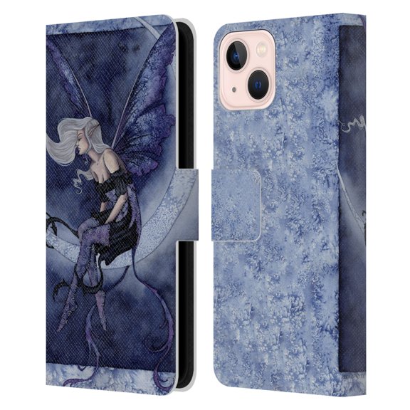 Head Case Designs Officially Licensed Amy Brown Pixies Moonsprite Leather Book Wallet Case Cover Compatible with Apple iPhone 13