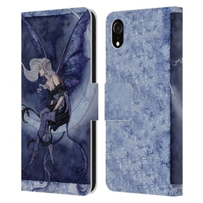 Head Case Designs Officially Licensed Amy Brown Pixies Moonsprite Leather Book Wallet Case Cover Compatible with Apple iPhone XR