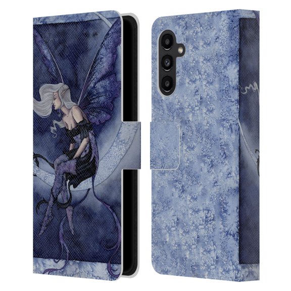 Head Case Designs Officially Licensed Amy Brown Pixies Moonsprite Leather Book Wallet Case Cover Compatible with Samsung Galaxy A13 5G (2021)