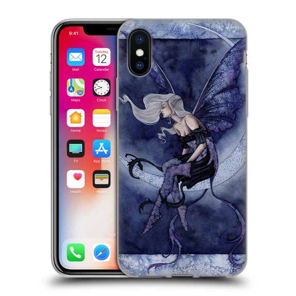 Head Case Designs Officially Licensed Amy Brown Pixies Moonsprite Soft Gel Case Compatible with Apple iPhone X / iPhone XS