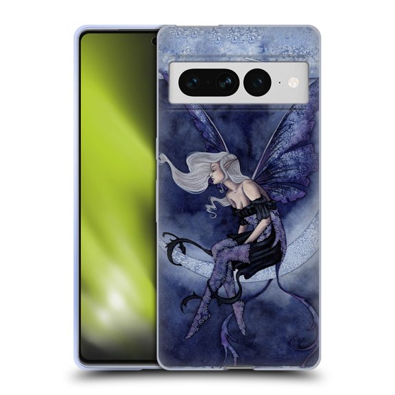 Head Case Designs Officially Licensed Amy Brown Pixies Moonsprite Soft Gel Case Compatible with Google Pixel 7 Pro