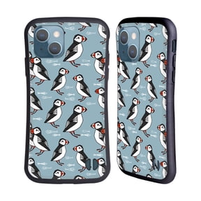 Head Case Designs Officially Licensed Andrea Lauren Design Birds Puffins Hybrid Case Compatible with Apple iPhone 13
