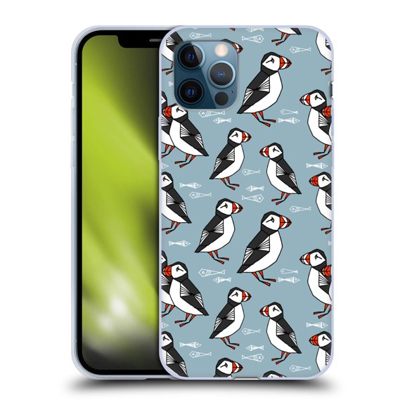 Head Case Designs Officially Licensed Andrea Lauren Design Birds Puffins Soft Gel Case Compatible with Apple iPhone 12 / iPhone 12 Pro