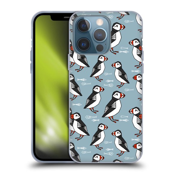 Head Case Designs Officially Licensed Andrea Lauren Design Birds Puffins Soft Gel Case Compatible with Apple iPhone 13 Pro