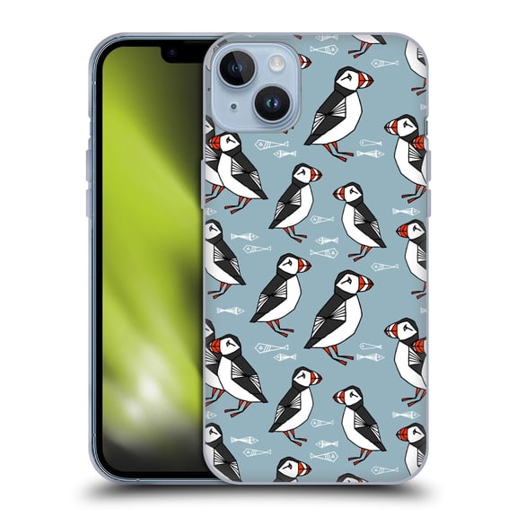 Head Case Designs Officially Licensed Andrea Lauren Design Birds Puffins Soft Gel Case Compatible with Apple iPhone 14 Plus