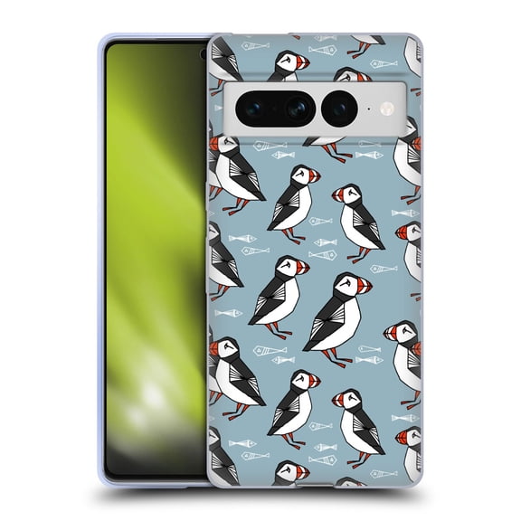 Head Case Designs Officially Licensed Andrea Lauren Design Birds Puffins Soft Gel Case Compatible with Google Pixel 7 Pro