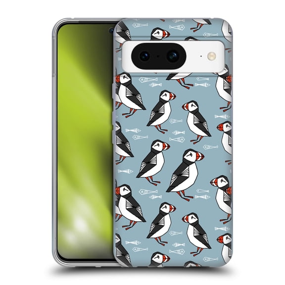 Head Case Designs Officially Licensed Andrea Lauren Design Birds Puffins Soft Gel Case Compatible with Google Pixel 8