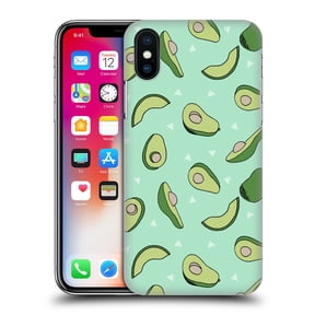 Head Case Designs Officially Licensed Andrea Lauren Design Food Pattern Avocado Hard Back Case Compatible with Apple iPhone X / iPhone XS