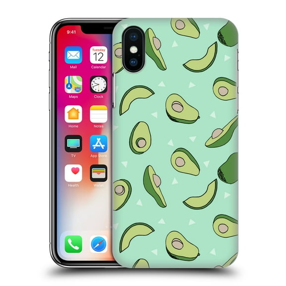 Head Case Designs Officially Licensed Andrea Lauren Design Food Pattern Avocado Hard Back Case Compatible with Apple iPhone X / iPhone XS