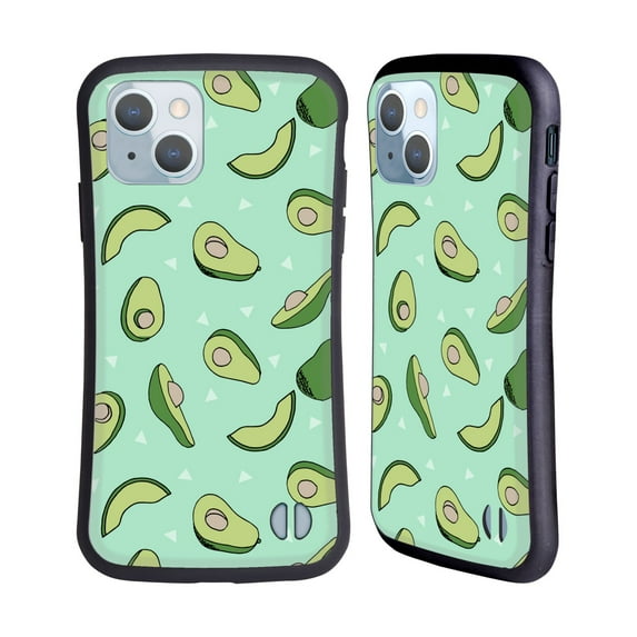 Head Case Designs Officially Licensed Andrea Lauren Design Food Pattern Avocado Hybrid Case Compatible with Apple iPhone 14