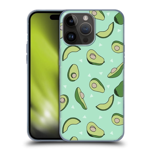 Head Case Designs Officially Licensed Andrea Lauren Design Food Pattern Avocado Soft Gel Case Compatible with Apple iPhone 15 Pro Max