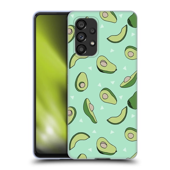 Head Case Designs Officially Licensed Andrea Lauren Design Food Pattern Avocado Soft Gel Case Compatible with Samsung Galaxy A53 5G (2022)