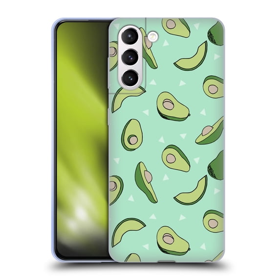 Head Case Designs Officially Licensed Andrea Lauren Design Food Pattern Avocado Soft Gel Case Compatible with Samsung Galaxy S21+ 5G