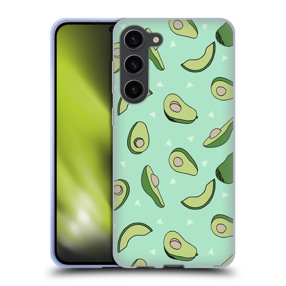 Head Case Designs Officially Licensed Andrea Lauren Design Food Pattern Avocado Soft Gel Case Compatible with Samsung Galaxy S23+ 5G